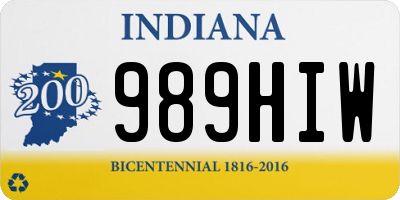 IN license plate 989HIW