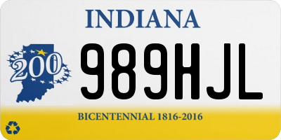 IN license plate 989HJL