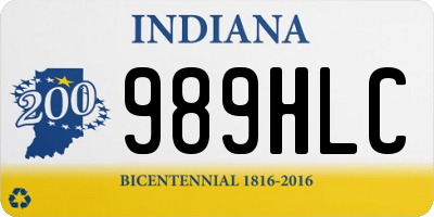 IN license plate 989HLC