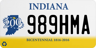 IN license plate 989HMA