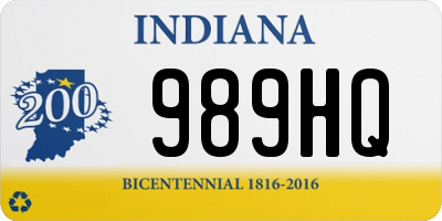 IN license plate 989HQ
