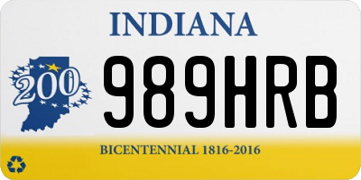 IN license plate 989HRB