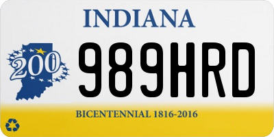 IN license plate 989HRD