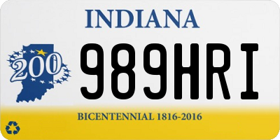 IN license plate 989HRI