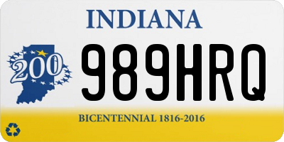 IN license plate 989HRQ