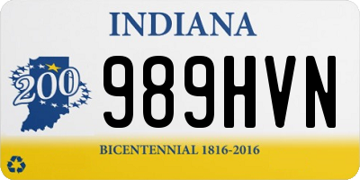 IN license plate 989HVN