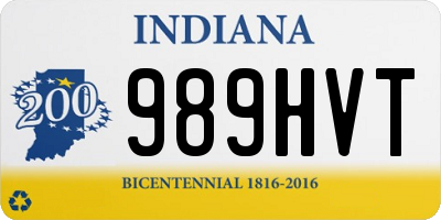 IN license plate 989HVT