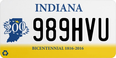 IN license plate 989HVU