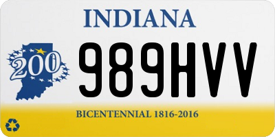 IN license plate 989HVV