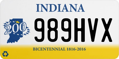 IN license plate 989HVX