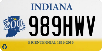 IN license plate 989HWV