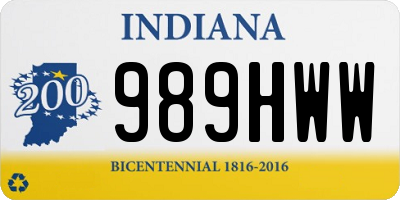 IN license plate 989HWW