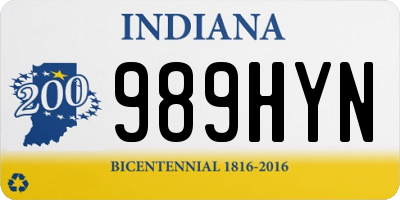 IN license plate 989HYN