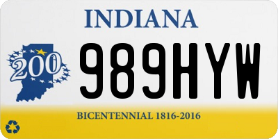 IN license plate 989HYW