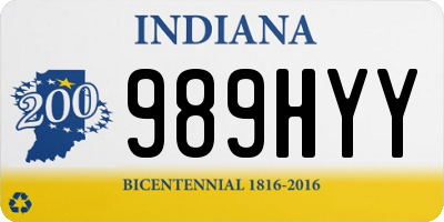 IN license plate 989HYY