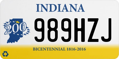 IN license plate 989HZJ