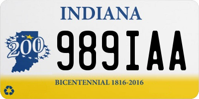 IN license plate 989IAA