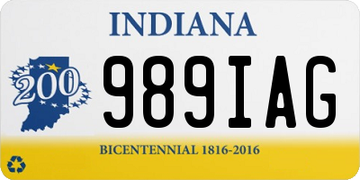 IN license plate 989IAG