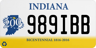 IN license plate 989IBB