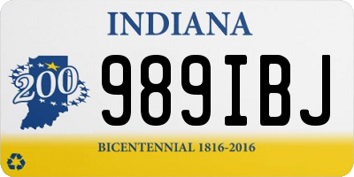 IN license plate 989IBJ