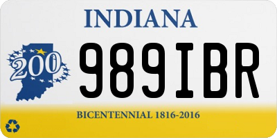 IN license plate 989IBR