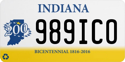 IN license plate 989ICO