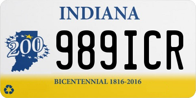 IN license plate 989ICR