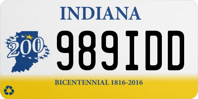 IN license plate 989IDD