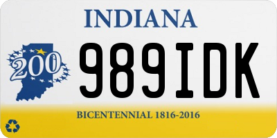 IN license plate 989IDK