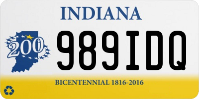 IN license plate 989IDQ