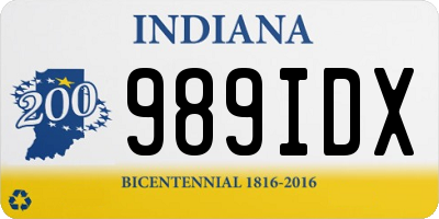 IN license plate 989IDX