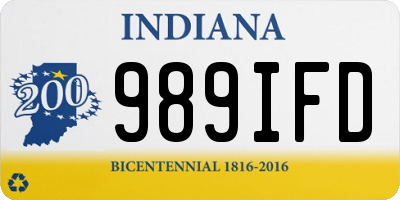 IN license plate 989IFD
