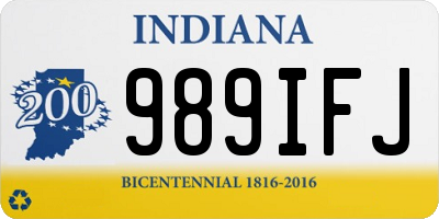 IN license plate 989IFJ