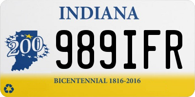 IN license plate 989IFR