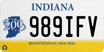 IN license plate 989IFV