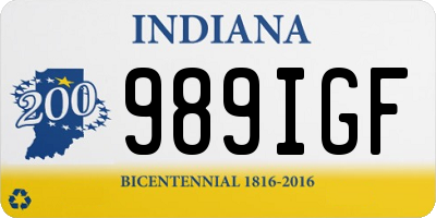 IN license plate 989IGF