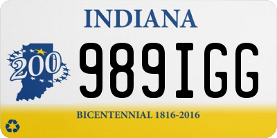 IN license plate 989IGG