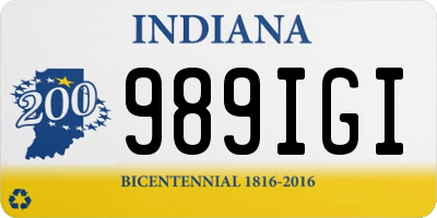 IN license plate 989IGI
