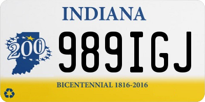 IN license plate 989IGJ