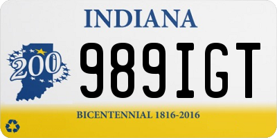 IN license plate 989IGT