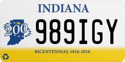 IN license plate 989IGY