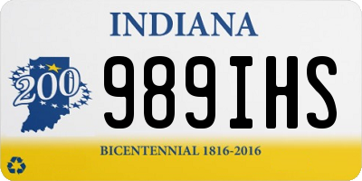 IN license plate 989IHS