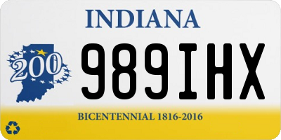 IN license plate 989IHX