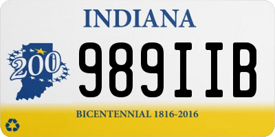 IN license plate 989IIB