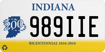 IN license plate 989IIE