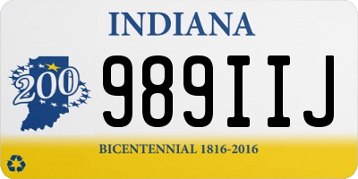 IN license plate 989IIJ