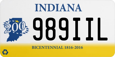 IN license plate 989IIL