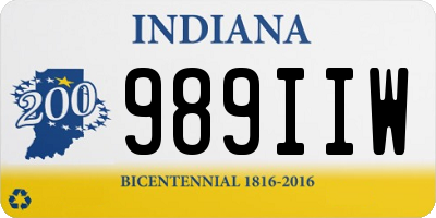 IN license plate 989IIW