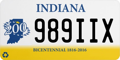 IN license plate 989IIX