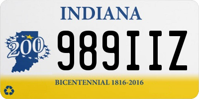 IN license plate 989IIZ